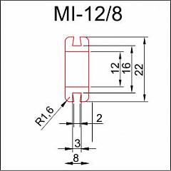 Втулка проходная изоляционная MI 12-8