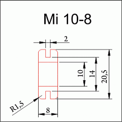 Втулка проходная изоляционная Mi 10-8