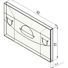 Прозрачная коробочка для визиток BOX-20 (BOX-03)